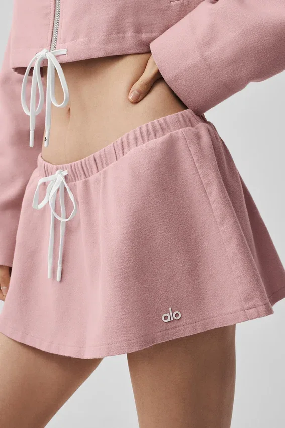 Jupe micro taille basse « Fan Favorite » - Rose vintage