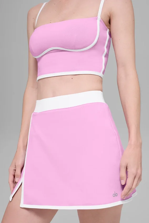 Jupe profilée Airbrush - Rose bonbon/Blanc