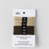 Élastiques cheveux anti-nœuds (lot de 6) - Beige/Espresso