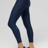 Legging 7/8 à taille High-Waist Airlift Strength - Bleu marine