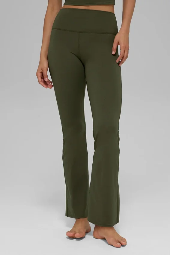 Legging Alo Softsculpt High-Waist, coupe bootcut 7/8 – Vert olive