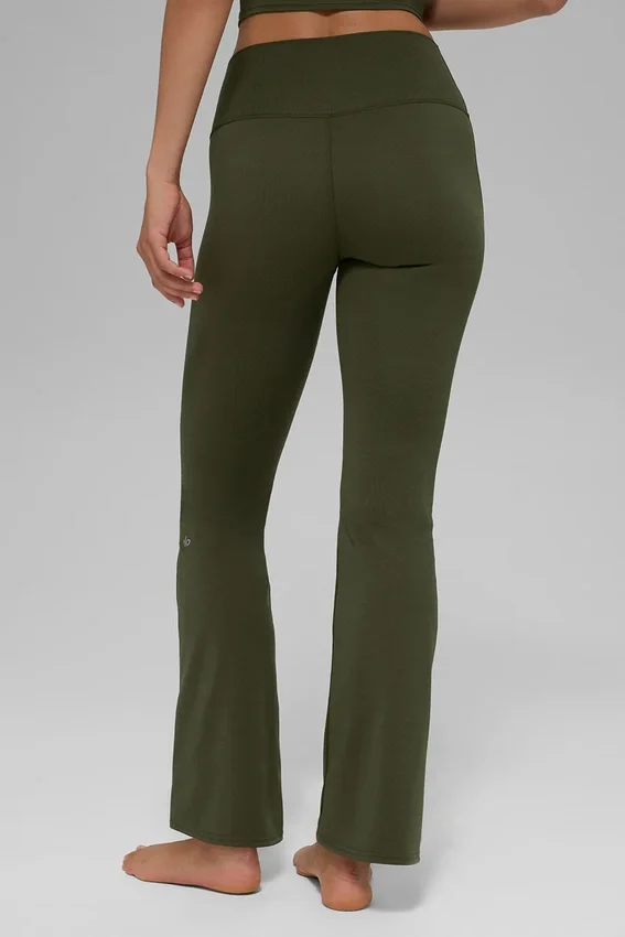 Legging Alo Softsculpt High-Waist, coupe bootcut 7/8 – Vert olive