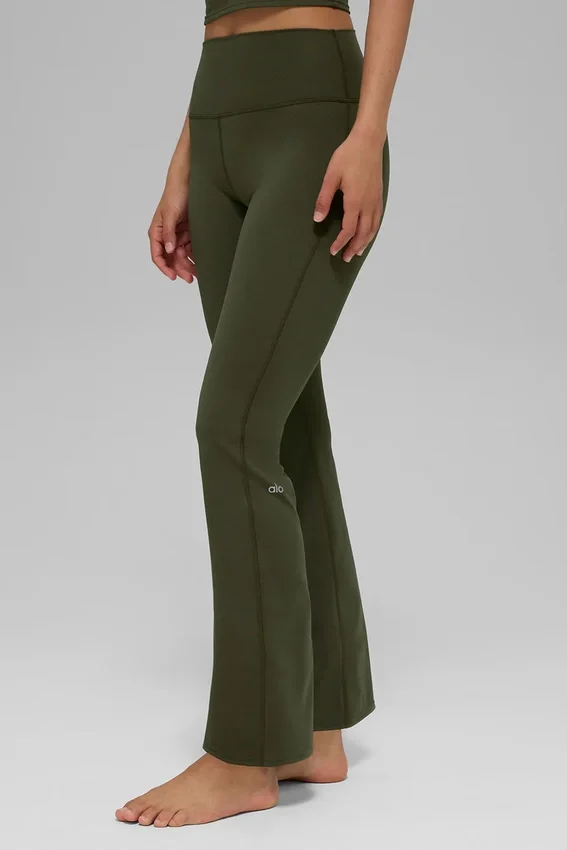 Legging Alo Softsculpt High-Waist, coupe bootcut 7/8 – Vert olive