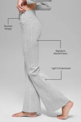 Legging Alosoft Intuition High-Waist évasé – Gris chiné athlétique