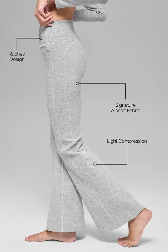 Legging Alosoft Intuition High-Waist évasé - Gris chiné athlétique