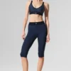 Legging capri High-Waist Airlift - Bleu marine