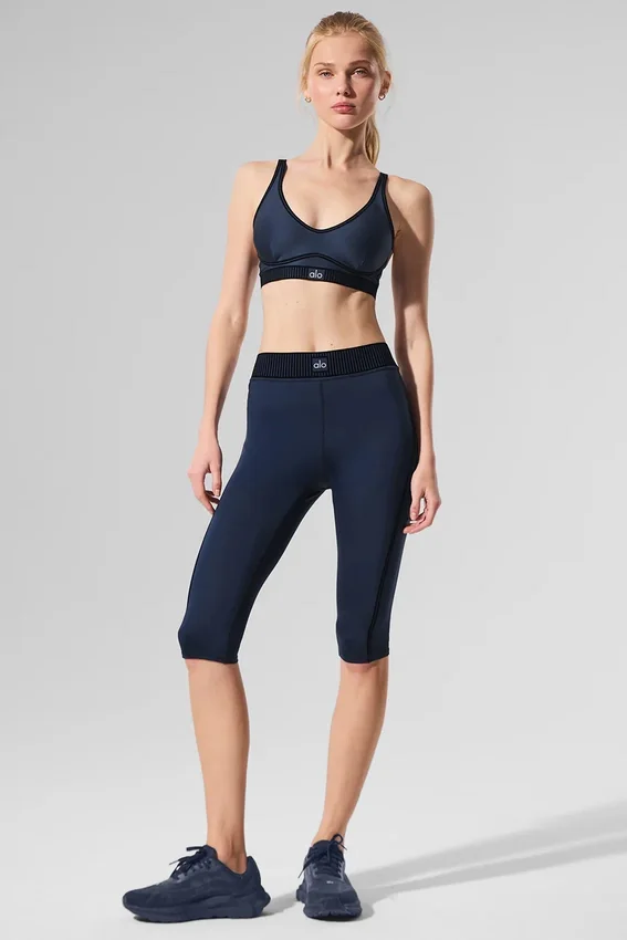 Legging capri High-Waist Airlift - Bleu marine