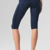 Legging capri High-Waist Airlift - Bleu marine