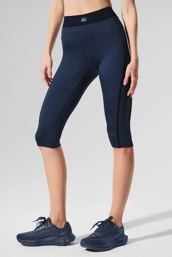 Legging capri High-Waist Airlift - Bleu marine