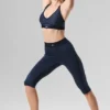 Legging capri High-Waist Airlift - Bleu marine