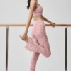 Legging Cherish High-Waist en maille Airlift - Rose vintage