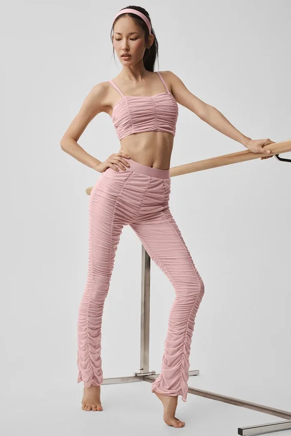Legging Cherish High-Waist en maille Airlift - Rose vintage