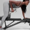 Legging sans coutures High-Waist et à côtes bicolores - Gris brume clair chiné