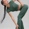 Legging évasé 7/8 Alo Softsculpt à ourlet rabattable – Vert trèfle