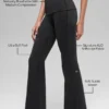 Legging évasé 7/8 à ourlet rabattu Alo Softsculpt - Noir