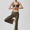 Legging évasé 7/8 à ourlet rabattu Alo Softsculpt - Olive Tree