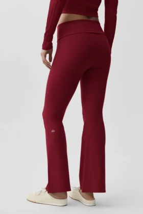 Legging évasé 7/8 à ourlet rabattu Alo Softsculpt – Rouge Summer Romance