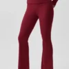 Legging évasé 7/8 à ourlet rabattu Alo Softsculpt - Rouge Summer Romance