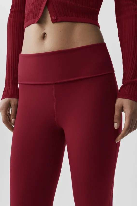 Legging évasé 7/8 à ourlet rabattu Alo Softsculpt - Rouge Summer Romance