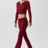 Legging évasé 7/8 à ourlet rabattu Alo Softsculpt - Rouge Summer Romance