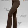 Legging évasé à revers 7/8 Alo Softsculpt - Espresso
