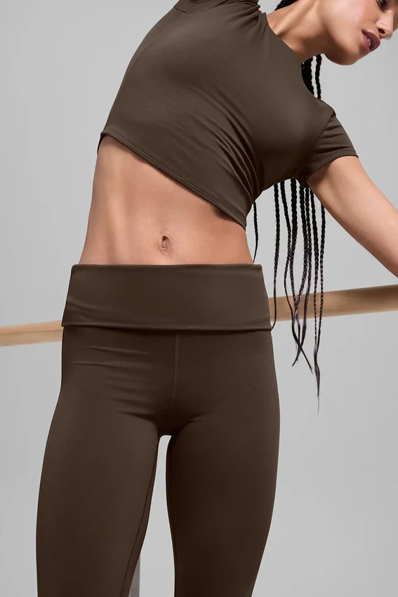 Legging évasé à revers 7/8 Alo Softsculpt - Espresso