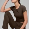Haut à manches courtes Alo Softsculpt Precision - Espresso