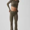 Legging évasé à revers Alo Softsculpt – Olive Tree