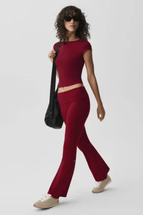 Legging évasé à revers Alo Softsculpt – Rouge Summer Romance