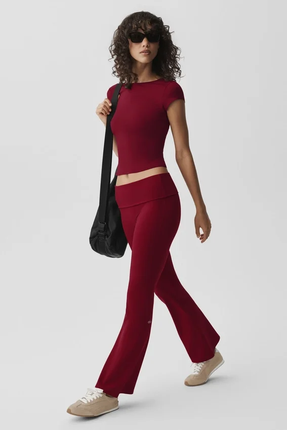 Legging évasé à revers Alo Softsculpt – Rouge Summer Romance