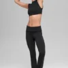 Legging évasé à taille rabattable Alo Softsculpt – Noir