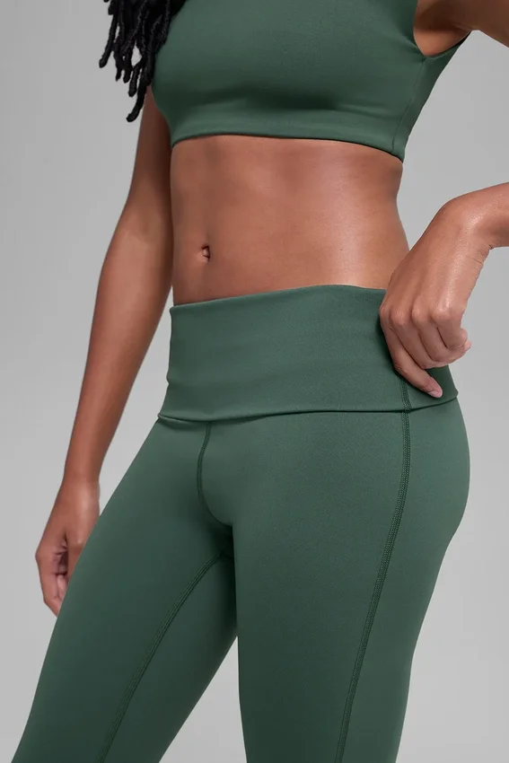 Legging évasé à taille rabattable Alo Softsculpt – Vert trèfle