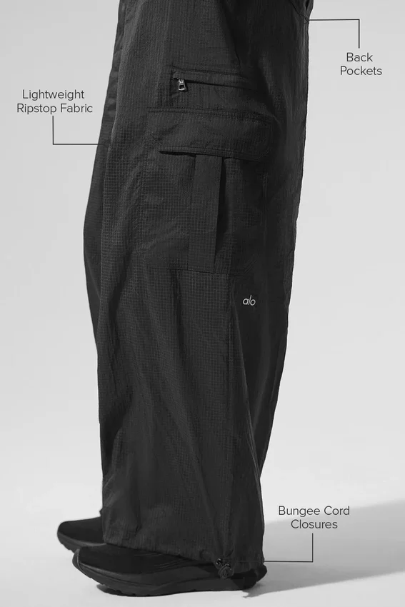 Leggings large et transparent « Game Time » - Noir