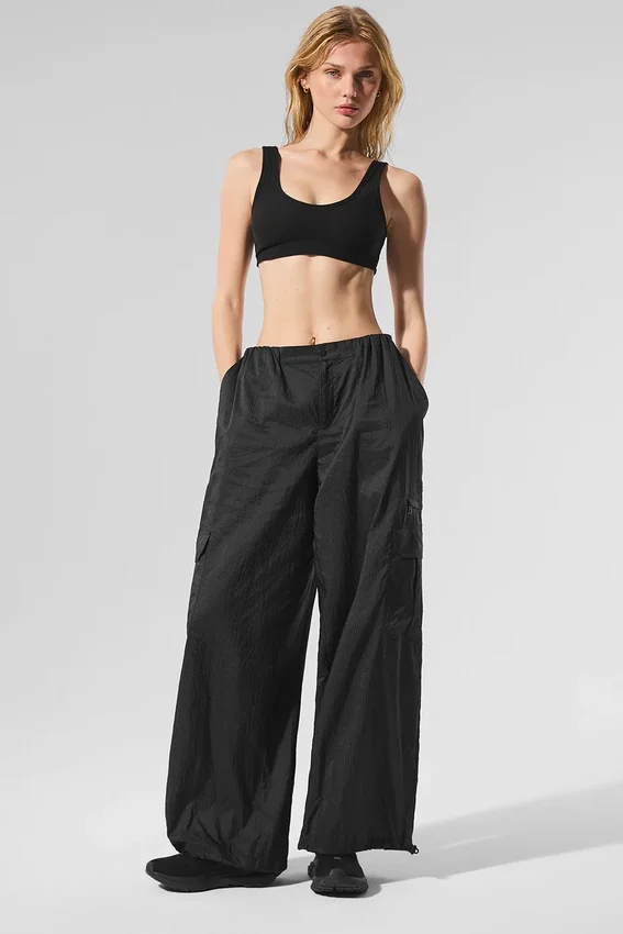 Leggings large et transparent « Game Time » - Noir