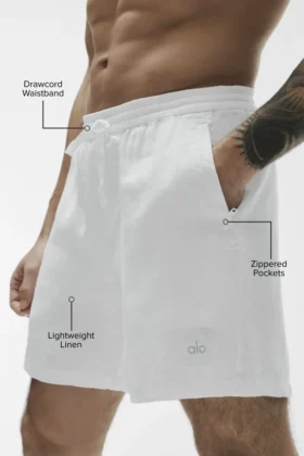 Linen Days Shorts 7″ – Blanc
