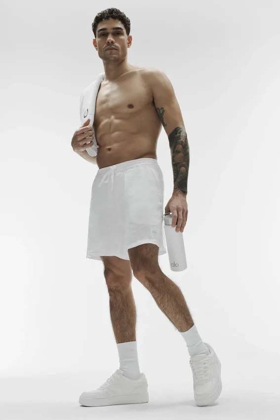 Linen Days Shorts 7" - Blanc