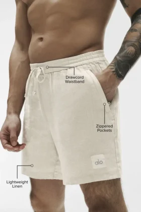 Linen Days Shorts 7″ – Couleur os