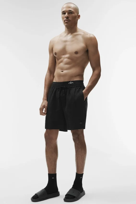 Linen Days Shorts 7" - Noir