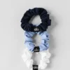 Lot de 3 mini-chouchous Fresh – Bleu Provence clair/Bleu marine/Blanc