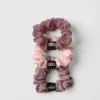Lot de 3 mini-chouchous « Fresh » - Champignon/Quartz rose/Quartz fumé