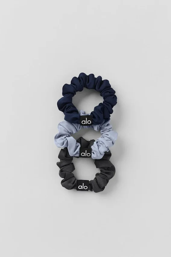 Lot de 3 mini-chouchous Fresh - Givre d'hiver/Bleu marine/Anthracite