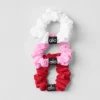 Lot de 3 mini-chouchous Fresh - Rouge vif / Rose tendre / Blanc