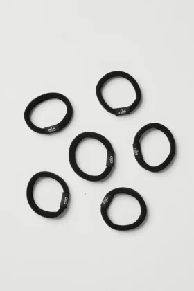 Lot de 6 élastiques cheveux anti-nœuds – Noir