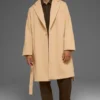 Manteau de match en laine - Camel