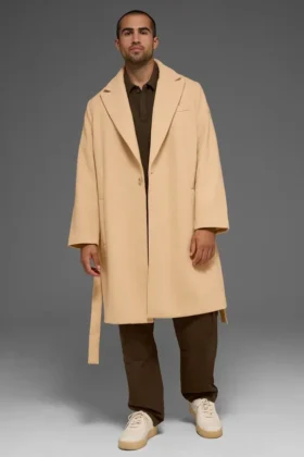 Manteau de match en laine - Camel
