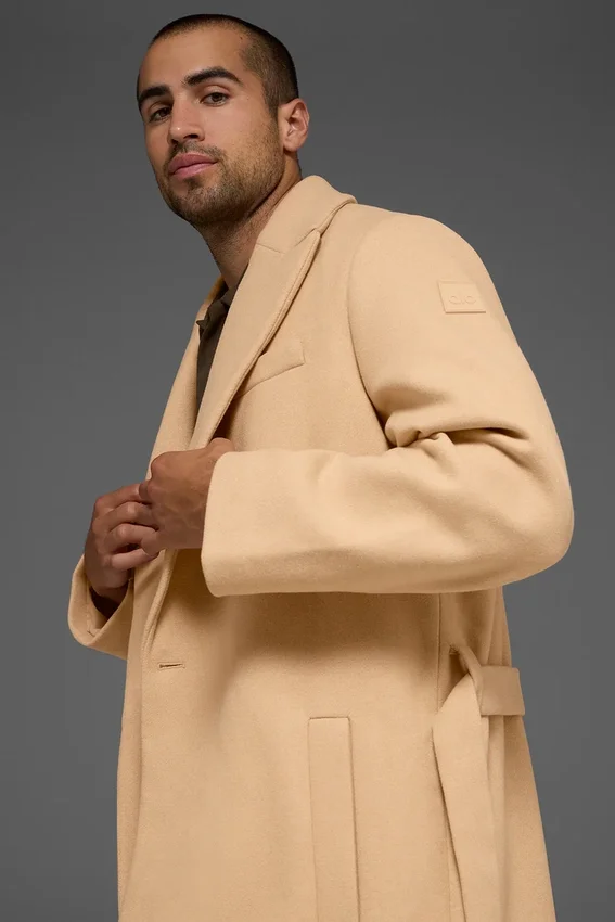 Manteau de match en laine - Camel