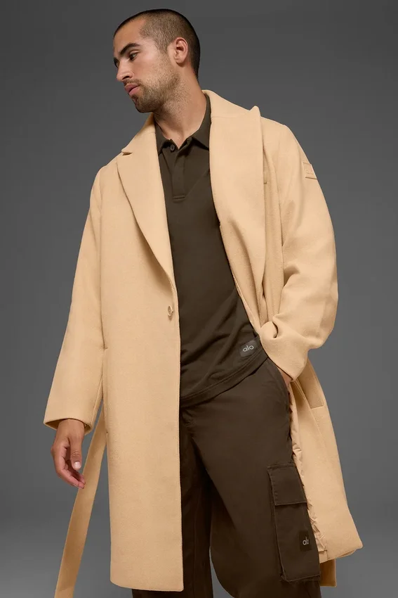 Manteau de match en laine - Camel
