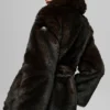 Manteau en fausse fourrure Starstruck - Marron nuit/Noir