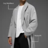 Manteau Gameday en laine - Gris chiné athlétique