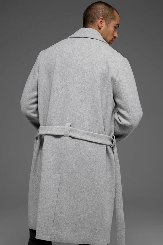 Manteau Gameday en laine - Gris chiné athlétique